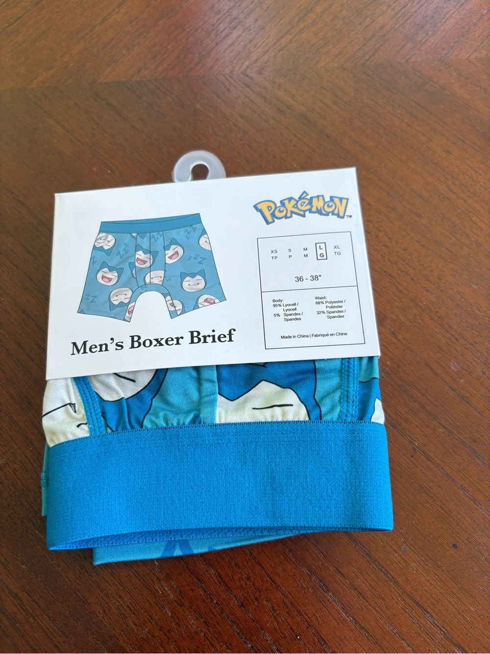NWT Bioworld Pokémon Snorlax Men's size L Boxer Briefs - Teal Blue 2 pack set